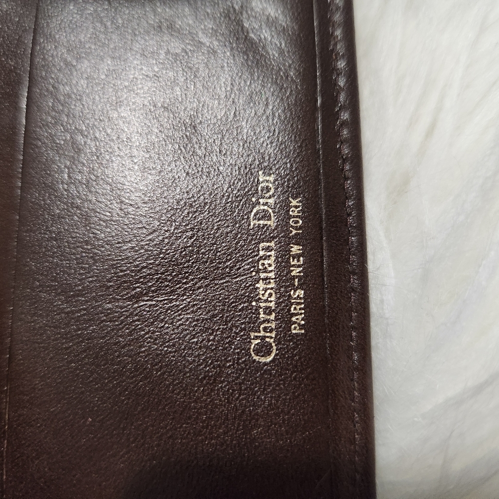 Christian Dior Vintage Trotter Wallet Brown With FLAWS INSIDE - Picture 9 of 15